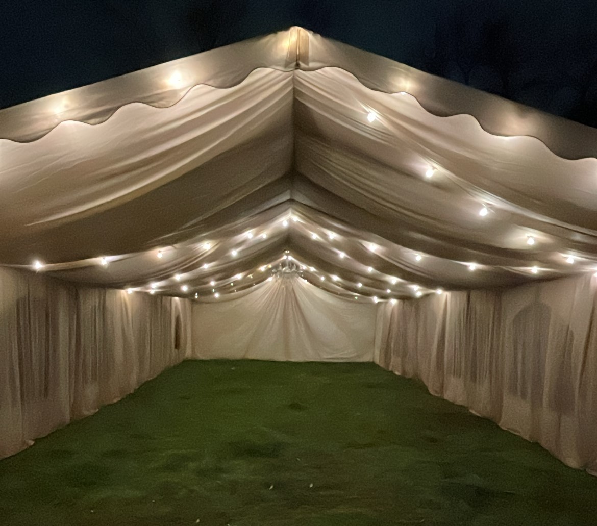 20x32 Draped Tent w/lights